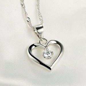 925 Sterling Silver Heart Pendant Necklace
